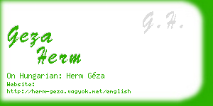 geza herm business card
